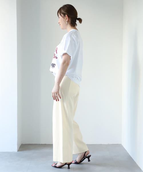 VERMEIL par iena(ヴェルメイユパーイエナ)の「P/Rツイル ワイドパンツ(その他パンツ・レディース・ブラック/アイボリー・36/38/40)」の18枚目の写真