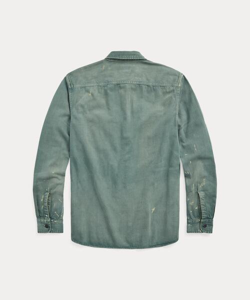 RRL（ダブル アール エル）の「ディストレスト ツイル ワークシャツ 