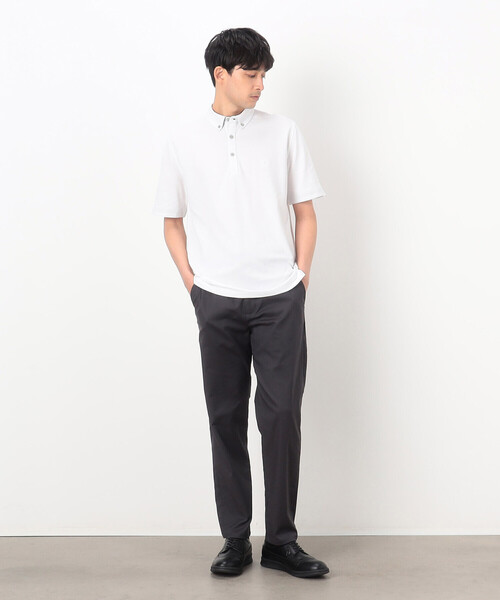 COMME CA COMMUNE(コムサコミューン)の「バーズアイ ポロシャツ(ポロシャツ・メンズ・ネイビー/ホワイト/ブラック/グレー/ブルー・MEDIUM/LARGE/X-LARGE)」の6枚目の写真