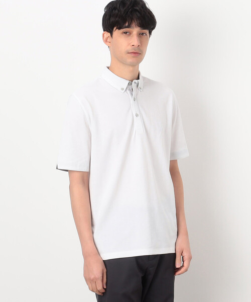 COMME CA COMMUNE(コムサコミューン)の「バーズアイ ポロシャツ(ポロシャツ・メンズ・ネイビー/ホワイト/ブラック/グレー/ブルー・MEDIUM/LARGE/X-LARGE)」の7枚目の写真