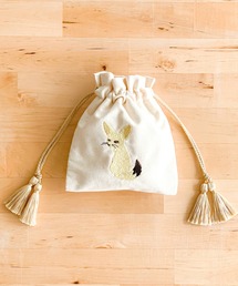 FLAPPER（フラッパー）の「アニマル刺繍巾着ポーチ3（ポーチ）」
