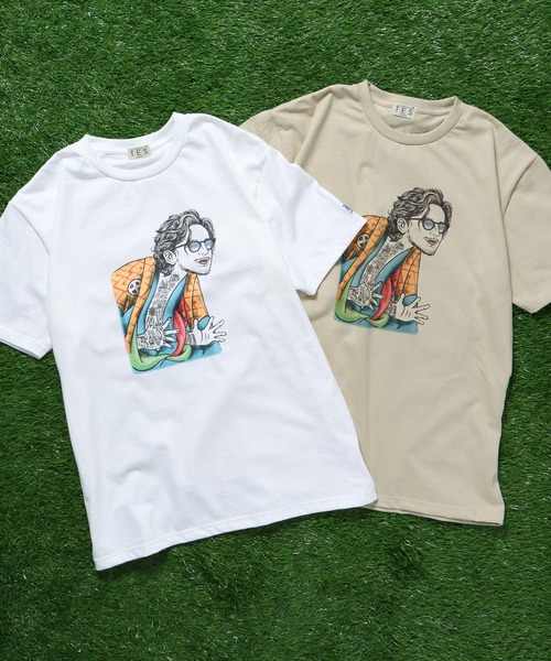The Endless Summer（エンドレスサマー）の「TES KABUKI STAR T-SHIRT / Tシャツ（Tシャツ/カットソー・メンズ・ベージュ/ホワイト・SMALL/MEDIUM/LARGE/X-LARGE）」の7枚目の写真
