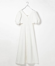 Heather | パフスリーブカットアウトワンピース（半袖）　113124(ワンピース)