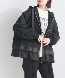 PICCIN PERLA | 【セットアップ可能】裾切り替えフリルフーディー(パーカー)