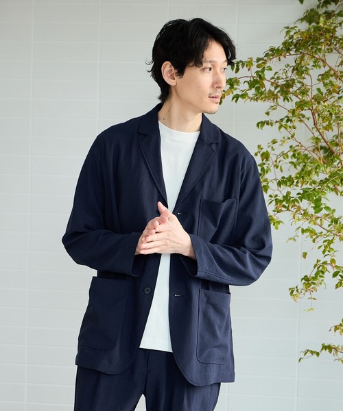 GLOBAL WORK（グローバルワーク）の「爽快DRYタッチジャケット/986653（その他アウター・メンズ・その他/ネイビー・SMALL/MEDIUM/LARGE/X-LARGE）」の2枚目の写真