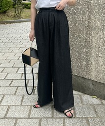 y/m by misato | デニムタックワイドパンツ(デニムパンツ)