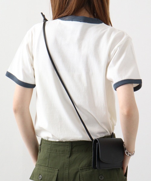 spiritoso(スピリトーゾ)の「spiritoso さくらんぼプリント リンガーTシャツ(Tシャツ/カットソー・レディース・グリーン/ネイビー/ブラック・F)」の12枚目の写真