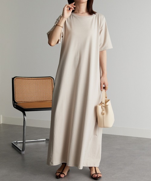 【数量限定】旧モデル在庫処分セールを開催します！ セール】＜Beautiful Cotton＞ひんやり！UVカットポケット付 ワンピース