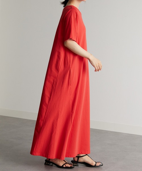 RANAN(ラナン)の「<Beautiful Cotton>ひんやり!UVカットポケット付マキシワンピース(ロング丈)(ワンピース・レディース・チャコール/ライトグレー/ダークブラウン/クリアグリーン/ブラック/オレンジ系/グレイッシュブルー/ネイビー・LL/L/M)」の13枚目の写真