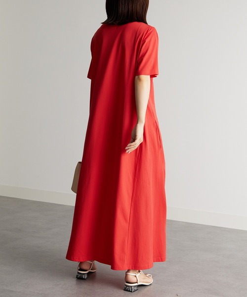 RANAN(ラナン)の「<Beautiful Cotton>ひんやり!UVカットポケット付マキシワンピース(ロング丈)(ワンピース・レディース・チャコール/ライトグレー/ダークブラウン/クリアグリーン/ブラック/オレンジ系/グレイッシュブルー/ネイビー・LL/L/M)」の17枚目の写真
