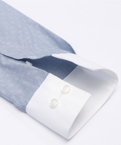 TOKYO SHIRTS（トウキョウシャツ）の「形態安定ノーアイロン クレリックスキッパー 長袖ビジネスワイシャツ（ビジネスシャツ・レディース・ブルー・XL/LL/L/M/S/XS）」の4枚目の写真