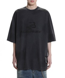 オーバーサイズ 汚れ加工 品質タグデザイン Tシャツ DT4212【MASONPRINCE】