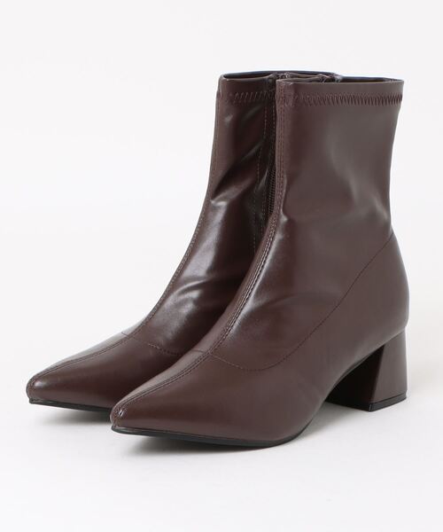 ストレッチポインテッドショートブーツ 