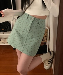 ハイウエストミニAラインスカート