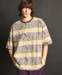 MAISON SPECIAL(]XyV)́sUNISEXtGeometry Border Back Cut Jacquard Prime-Over Crew Neck T-shirt/WIg[{[_[obNJbgWK[hvCI[o[N[lbNTVcyMAISON SPECIAL/]XyVz(TVc/Jbg\[)