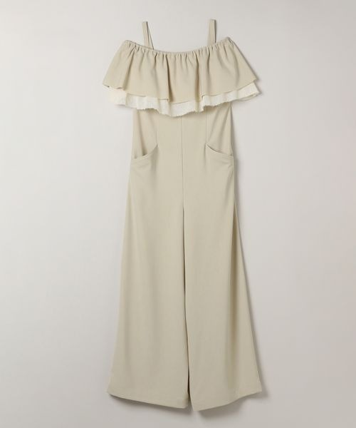 JEANASIS(ジーナシス)の「2WAYフリルベアサロペ/118783(サロペット/オーバーオール・レディース・アイボリー/ブラック/グレー系その他・SMALL/MEDIUM)」の5枚目の写真