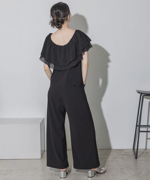 JEANASIS(ジーナシス)の「2WAYフリルベアサロペ/118783(サロペット/オーバーオール・レディース・アイボリー/ブラック/グレー系その他・SMALL/MEDIUM)」の8枚目の写真