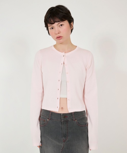 オーガニックコットン バタフライボタンカーディガン TINA:JOJUN(カーディガン/ボレロ)|TINA:JOJUN(ティーナジョジュン) オーガニックコットン バタフライボタンカーディガン TINA:JOJUN(カーディガン/ボレロ)|TINA:JOJUN(ティーナジョジュン)