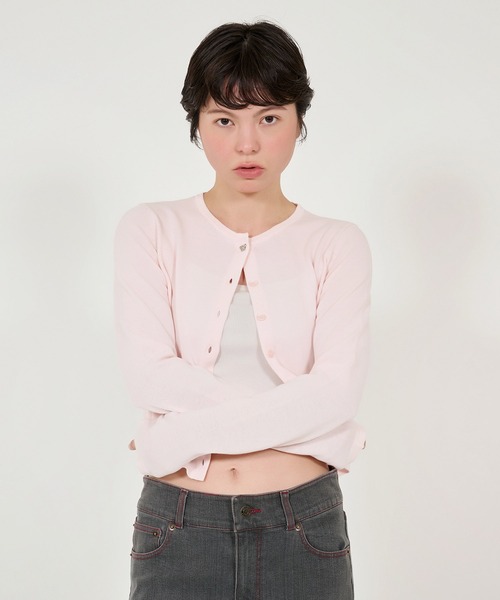 オーガニックコットン バタフライボタンカーディガン TINA:JOJUN(カーディガン/ボレロ)|TINA:JOJUN(ティーナジョジュン) オーガニックコットン バタフライボタンカーディガン TINA:JOJUN(カーディガン/ボレロ)|TINA:JOJUN(ティーナジョジュン)
