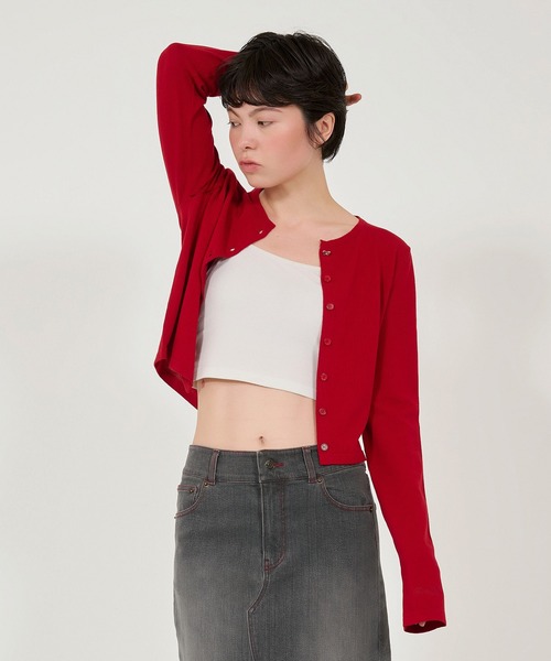 オーガニックコットン バタフライボタンカーディガン TINA:JOJUN(カーディガン/ボレロ)|TINA:JOJUN(ティーナジョジュン) オーガニックコットン バタフライボタンカーディガン TINA:JOJUN(カーディガン/ボレロ)|TINA:JOJUN(ティーナジョジュン)