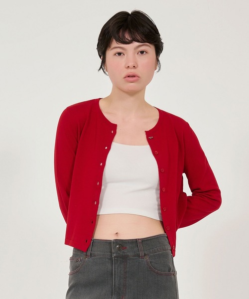 オーガニックコットン バタフライボタンカーディガン TINA:JOJUN(カーディガン/ボレロ)|TINA:JOJUN(ティーナジョジュン) オーガニックコットン バタフライボタンカーディガン TINA:JOJUN(カーディガン/ボレロ)|TINA:JOJUN(ティーナジョジュン)