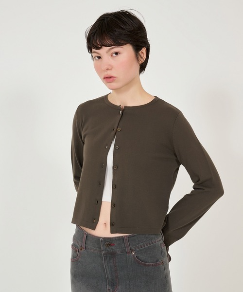 オーガニックコットン バタフライボタンカーディガン TINA:JOJUN(カーディガン/ボレロ)|TINA:JOJUN(ティーナジョジュン) オーガニックコットン バタフライボタンカーディガン TINA:JOJUN(カーディガン/ボレロ)|TINA:JOJUN(ティーナジョジュン)