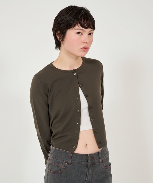 オーガニックコットン バタフライボタンカーディガン TINA:JOJUN(カーディガン/ボレロ)|TINA:JOJUN(ティーナジョジュン) オーガニックコットン バタフライボタンカーディガン TINA:JOJUN(カーディガン/ボレロ)|TINA:JOJUN(ティーナジョジュン)