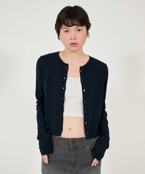 オーガニックコットン バタフライボタンカーディガン TINA:JOJUN(カーディガン/ボレロ)|TINA:JOJUN(ティーナジョジュン) オーガニックコットン バタフライボタンカーディガン TINA:JOJUN(カーディガン/ボレロ)|TINA:JOJUN(ティーナジョジュン)