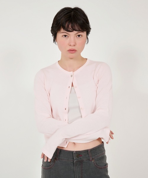 オーガニックコットン バタフライボタンカーディガン TINA:JOJUN(カーディガン/ボレロ)|TINA:JOJUN(ティーナジョジュン) オーガニックコットン バタフライボタンカーディガン TINA:JOJUN(カーディガン/ボレロ)|TINA:JOJUN(ティーナジョジュン)