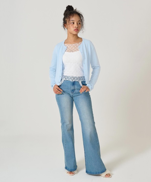 TINA：JOJUN（ティーナジョジュン）の「オーガニックコットン バタフライボタンカーディガン TINA：JOJUN（カーディガン/ボレロ・レディース・レッド/ブラウン/ベビーピンク/グレー/ブラック系その他/ライトブルー/グリーン・M）」の14枚目の写真