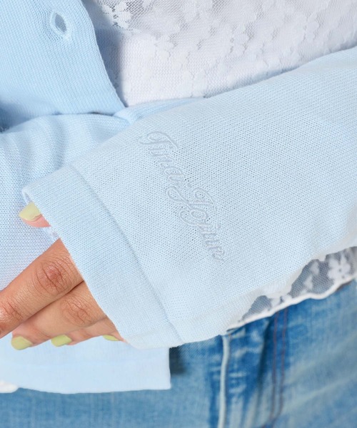 TINA：JOJUN（ティーナジョジュン）の「オーガニックコットン バタフライボタンカーディガン TINA：JOJUN（カーディガン/ボレロ・レディース・レッド/ブラウン/ベビーピンク/グレー/ブラック系その他/ライトブルー/グリーン・M）」の15枚目の写真