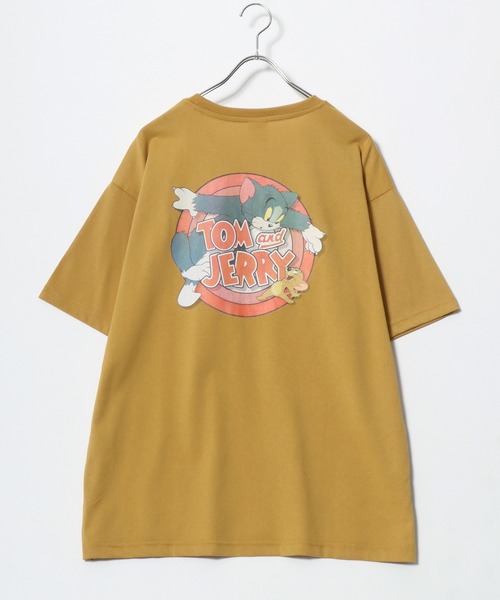 Tom&Jerry(トムアンドジェリー)の「Tom&Jerry/トム&ジェリー キャラクター サガラ刺繍 発泡 フロント バックプリント オーバーサイズ半袖Tシャツ(Tシャツ/カットソー・レディース・グリーン/アクア/オートミール/マスタード/グリーン系その他/ベージュ/スミクロ/ブラック/クリーム/ブルー/グレー/ダークグリーン・M/L)」の16枚目の写真
