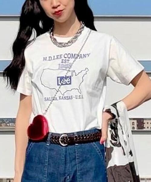 Lee(リー)の「Lee(リー)プリントTシャツ(Tシャツ/カットソー・レディース・ホワイト・S/M/L/XL)」の10枚目の写真