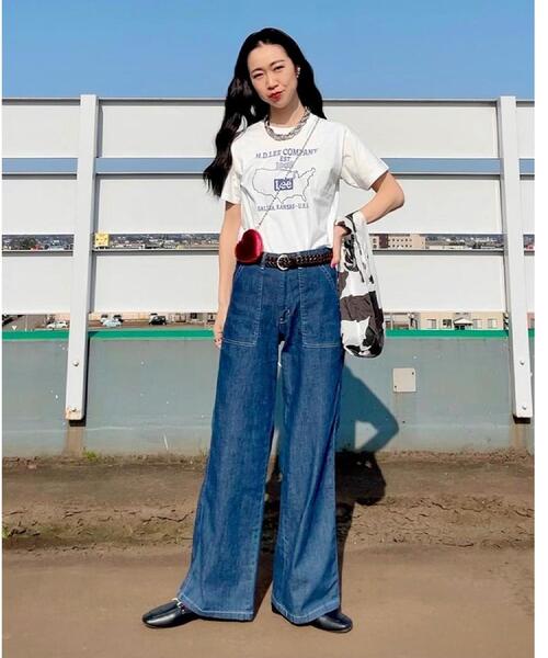 Lee(リー)の「Lee(リー)プリントTシャツ(Tシャツ/カットソー・レディース・ホワイト・S/M/L/XL)」の12枚目の写真
