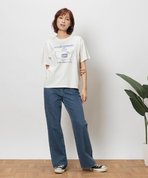 Lee(リー)の「Lee(リー)プリントTシャツ(Tシャツ/カットソー・レディース・ホワイト・S/M/L/XL)」の13枚目の写真