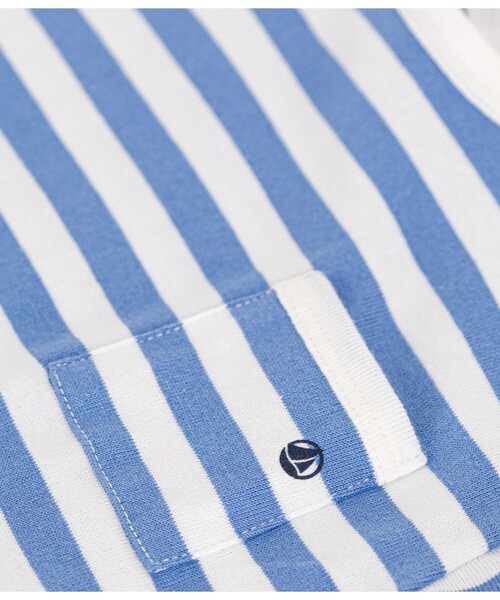 PETIT BATEAU（プチバトー）の「コットン半袖Ｔシャツ（Tシャツ/カットソー・キッズ・ホワイト×ブルー・12MONTH/24MONTH/18MONTH/36MONTH）」の3枚目の写真