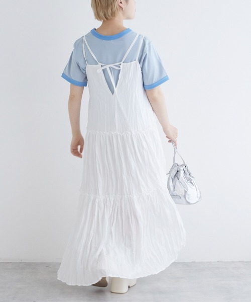 w closet（ダブルクローゼット）の「しわ加工キャミワンピース