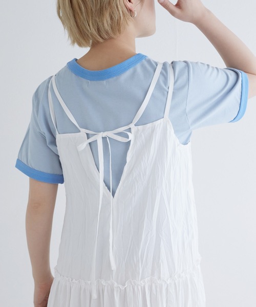 w closet（ダブルクローゼット）の「しわ加工キャミワンピース