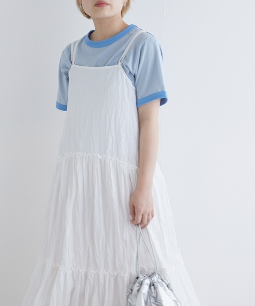 w closet（ダブルクローゼット）の「しわ加工キャミワンピース
