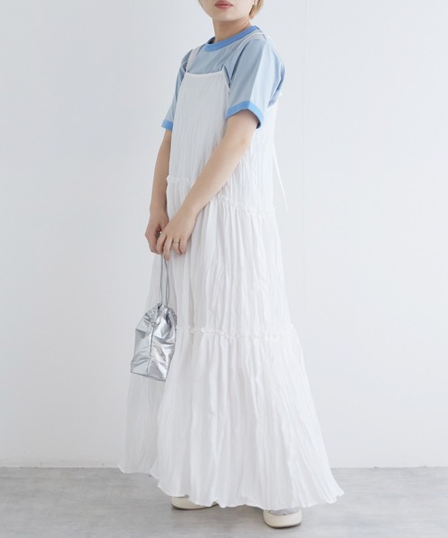 w closet（ダブルクローゼット）の「しわ加工キャミワンピース