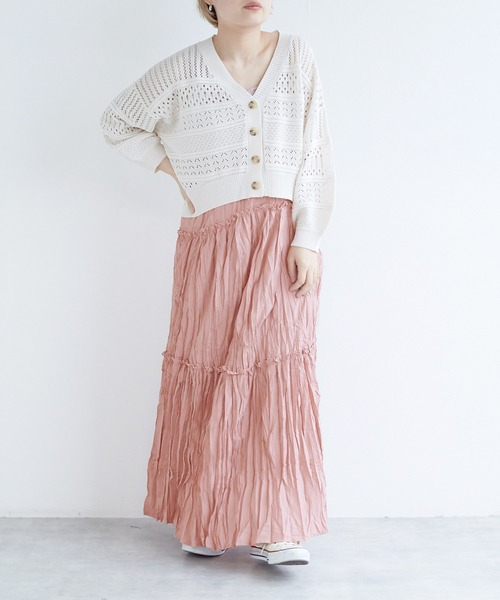 w closet（ダブルクローゼット）の「しわ加工キャミワンピース