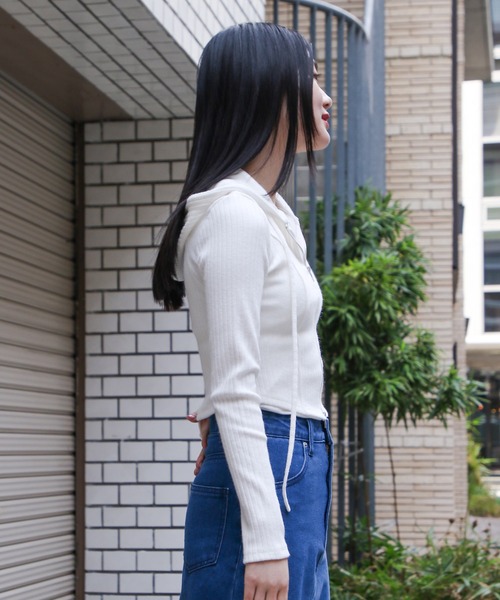 3.3 Field Trip （3.3フィールドトリップ）の「3.3 Field Trip／ニットフードZIP  2118445（Tシャツ/カットソー・レディース・グレー/アイボリー/ブルー・FREE）」の17枚目の写真