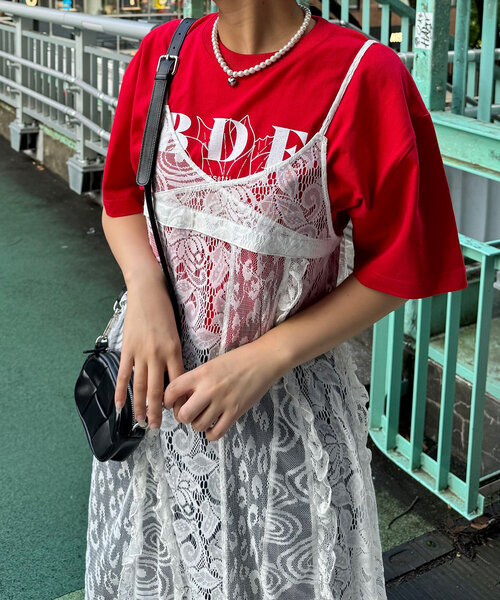 CIAOPANIC（チャオパニック）の「パッチワークレースキャミワンピース（ワンピース・レディース・ホワイト/ブラック・ONE SIZE）」の18枚目の写真