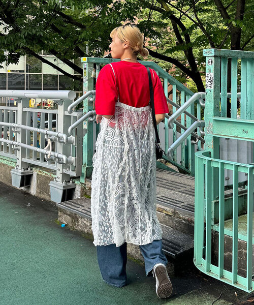 CIAOPANIC（チャオパニック）の「パッチワークレースキャミワンピース（ワンピース・レディース・ホワイト/ブラック・ONE SIZE）」の21枚目の写真