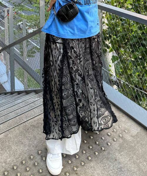 CIAOPANIC（チャオパニック）の「パッチワークレースキャミワンピース（ワンピース・レディース・ホワイト/ブラック・ONE SIZE）」の14枚目の写真