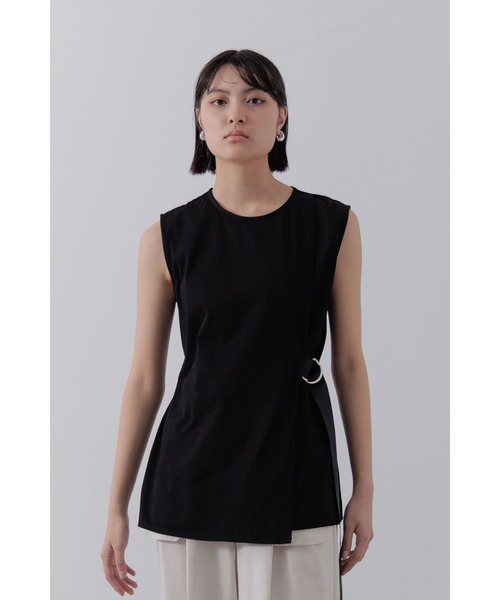 Limue（リミュ）の「ラップデザインカットソー（Tシャツ/カットソー・レディース・ホワイト/カーキ/ブラック・FREE）」の4枚目の写真