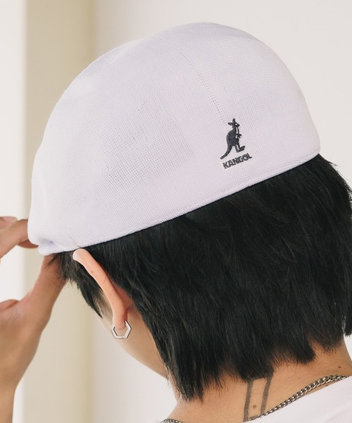 KANGOL（カンゴール）の「KANGOL/カンゴール SEAMLESS TROPIC ハンチングキャップ（ハンチング/ベレー帽・メンズ・ホワイト/ベージュ/ネイビー/バーガンディー/ブラック/エメラルドブルー・M/XL/L）」の2枚目の写真