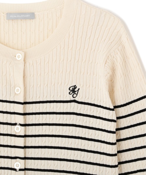 JILL by JILL STUART（ジルバイジルスチュアート）の「◇ミニケーブルリブカーデ（カーディガン/ボレロ・レディース・ホワイト系その他2/ホワイト/レッド/ネイビー・FREE）」の14枚目の写真