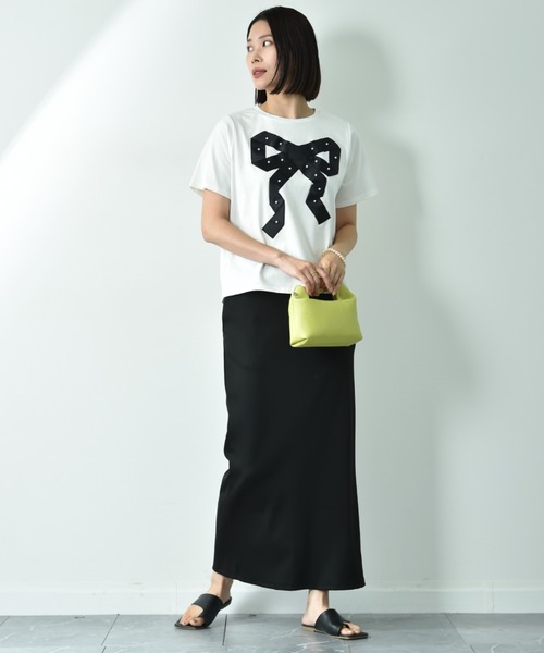 INTERPLANET（インタープラネット）の「ＮＥＷリブカットナロースカート（スカート・レディース・チャコールグレー/ブラック/アイボリー・FREE）」の12枚目の写真