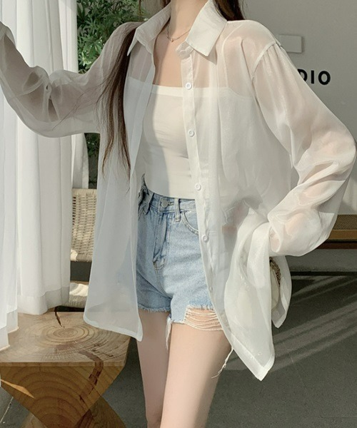 archivio 光沢シャツ サイズ38 サテンシャツ スキッパー 無地